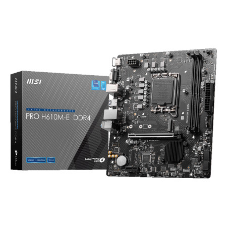 MSI PRO H610M-E DDR4 pagrindinė plokštė Intel H610 LGA 1700 micro ATX