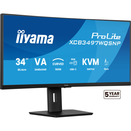 iiyama ProLite XCB3497WQSNP-B1 34" UltraWide kompiuterio monitorius
