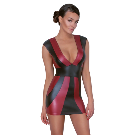 Cottelli PARTY Women’s Dress Red/Black Matte Look Size S