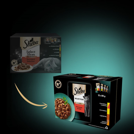 Sheba Selection in Sauce - Sultingų skonių 12 x 85 g