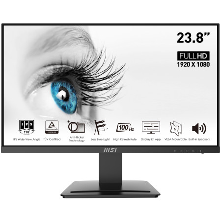 MSI Pro MP243X kompiuterio monitorius 60,5 cm (23.8") 1920 x 1080 pikseliai „Full HD“ Juoda