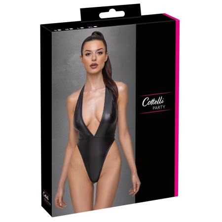Cottelli Party Matte Look Body M - Elegant Halterneck, Deep Back, Black