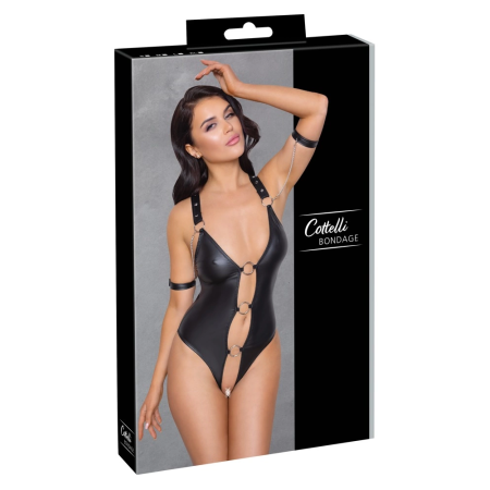 Cottelli Bondage Body L Black - Adjustable Matte Look with Restraints