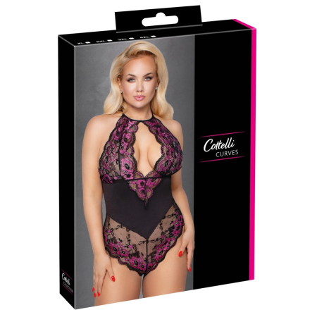 Cottelli CURVES Body Lace 2XL Floral Lace, Dual-Color, Waist Insert