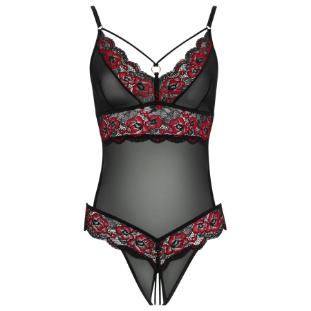 Cottelli Lingerie Floral Lace Body S/M, Two-Tone, Adjustable Straps