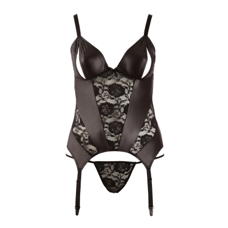 Cottelli Collection Cami Suspender XL with Lace and Adjustable Straps