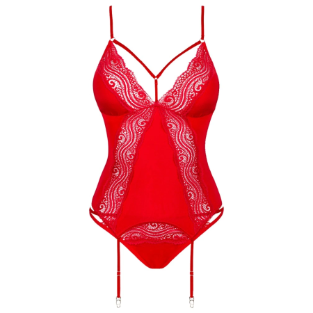 Obsessive Diyosa Corset XS/S Red - Adjustable Straps & Lace Details