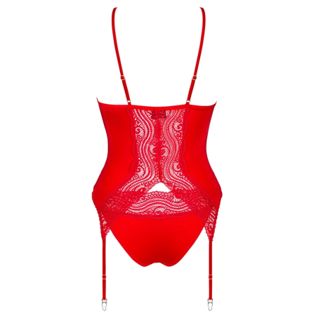Obsessive Diyosa Corset XS/S Red - Adjustable Straps & Lace Details