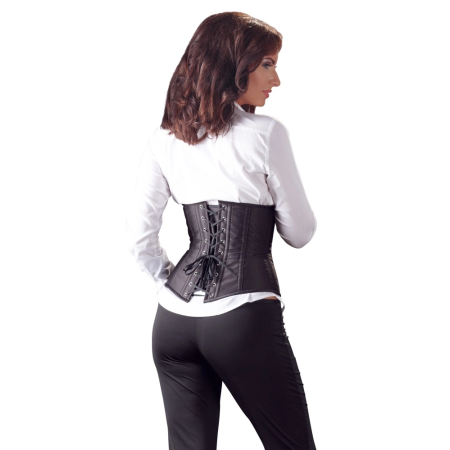 Cottelli Collection Corset Open Cup L Black - Adjustable Classic Design