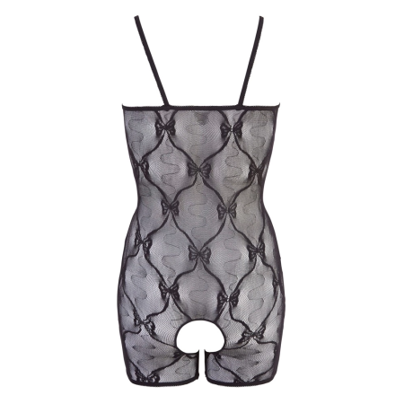 Cottelli Collection Black Lace Short Catsuit S/M with Arm Gauntlets