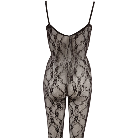Cottelli Collection Lace Catsuit L/XL Black Open Crotch Bodystocking