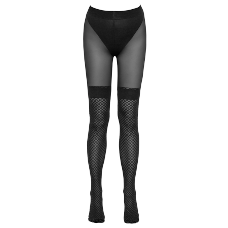 Cottelli Legwear Pantyhose 30 DEN Mesh Overknee Opaque Black S/M