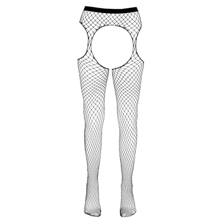 Cottelli Collection Fence Net Suspender Tights S-L, Black, Stretch Fit