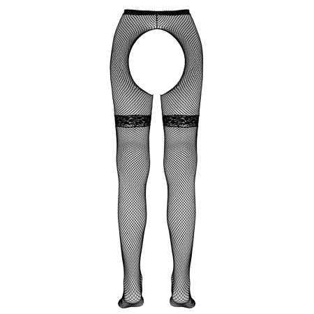 Cottelli Collection Net Tights S/M with Decorative Lace Garters