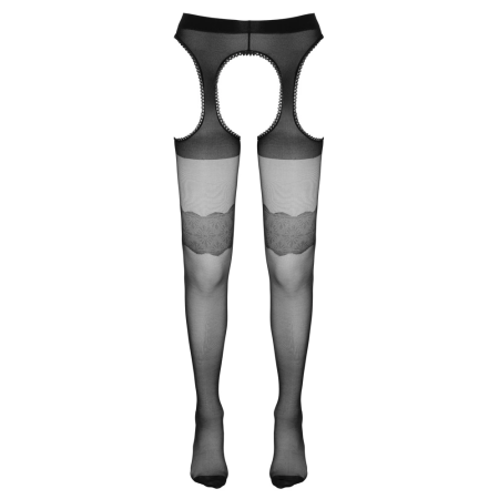 Cottelli Collection Tights with Attached Garters Black 20 DEN L