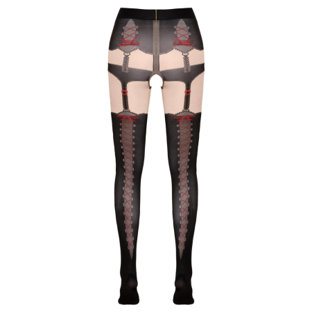 Cottelli Collection Tights Model 44107 With Decorative Lacing Pattern