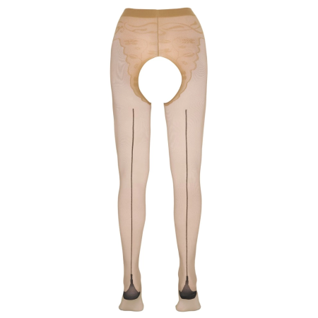 Cottelli Legwear Tights Skin-Coloured 20 Denier Decorative Seam M