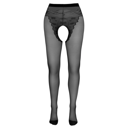 Cottelli Collection Suspender Tights 20 Denier Black Open Design M/L