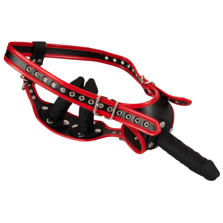 Bad Kitty Harness 2XL - Adjustable Leather-Look Set with 3 Silicone Attachments