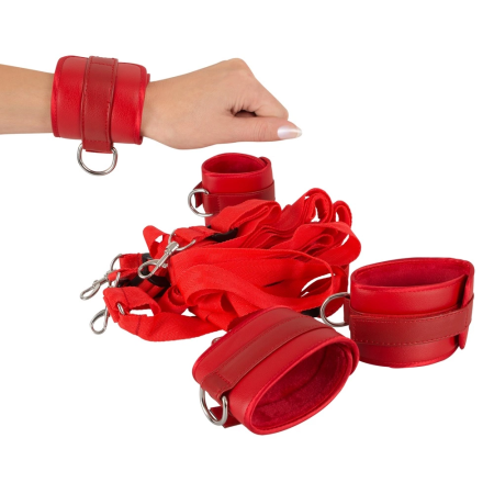 Bad Kitty Adjustable Bed Bondage Strap Set with Soft Cuffs 180cm