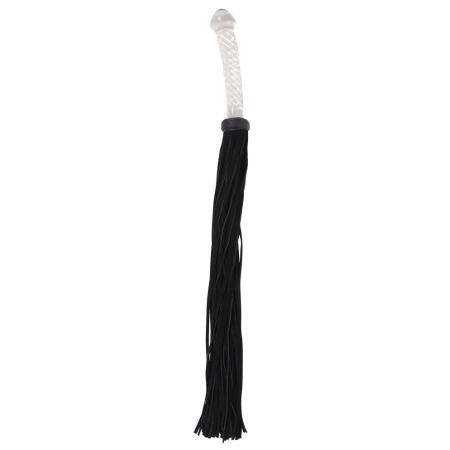 Bad Kitty Flogger Glass - Dual-Function Glass Handle Whip 64 cm