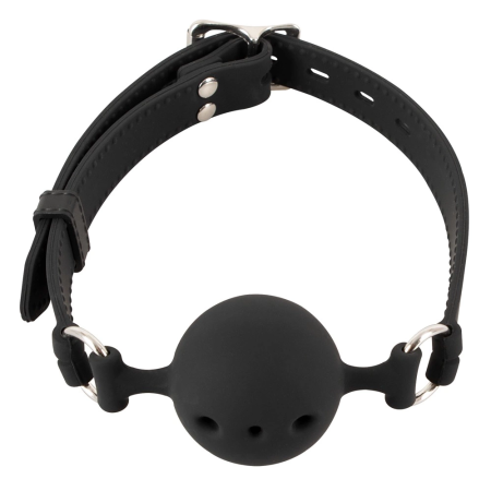 ZADO Silicone Gag Medium - Black Adjustable Strap, 4 cm Diameter