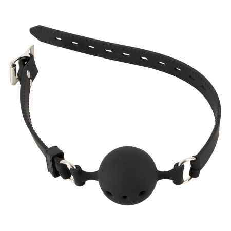 ZADO Silicone Gag Medium - Black Adjustable Strap, 4 cm Diameter
