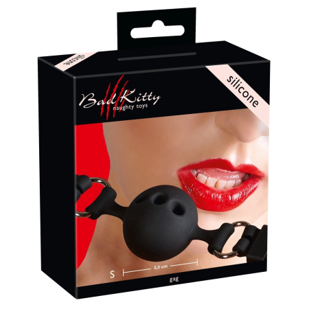 You2Toys Silicone Gag with Air Holes Adjustable Black O3.5cm