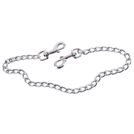 You2Toys Silver Metal Chain 50cm with Dual Snap Hooks