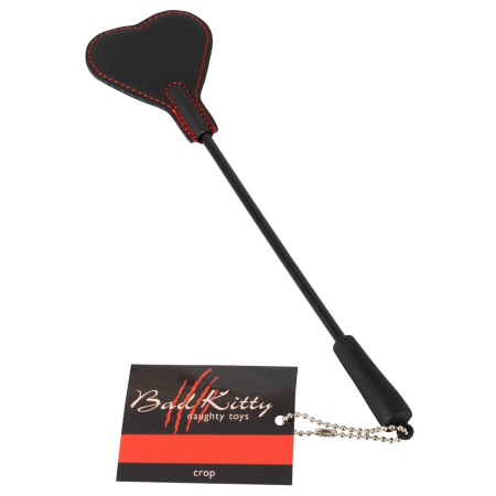 You2Toys Heart Mini Crop Black-Red 25cm with Faux Fur & Leather Look