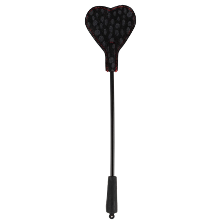 You2Toys Heart Mini Crop Black-Red 25cm with Faux Fur & Leather Look