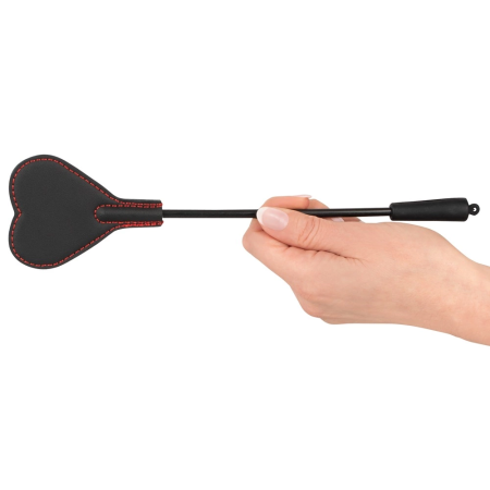 You2Toys Heart Mini Crop Black-Red 25cm with Faux Fur & Leather Look