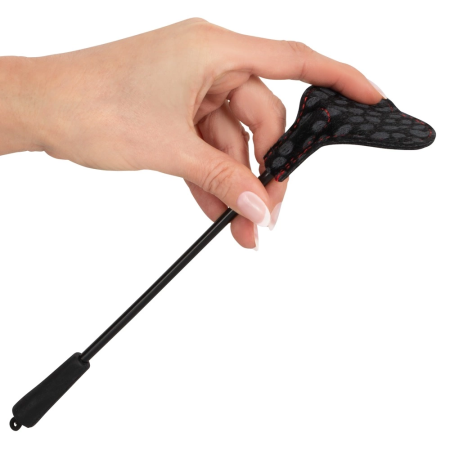 You2Toys Heart Mini Crop Black-Red 25cm with Faux Fur & Leather Look