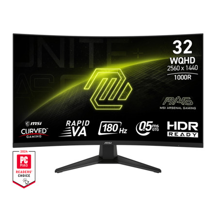 MSI MAG 325CQF Kompiuterio Monitorius 80 cm (31.5") Juoda