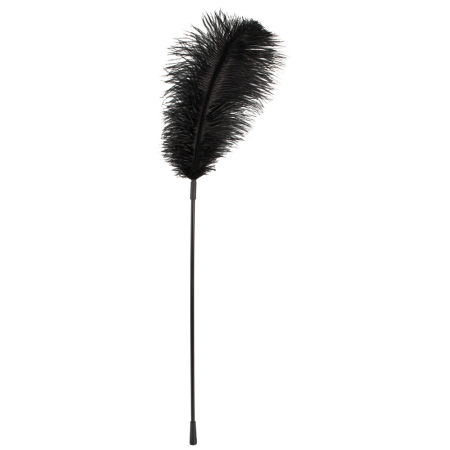 Bad Kitty Black Feather Wand 38cm - Elegant Touch Accessory
