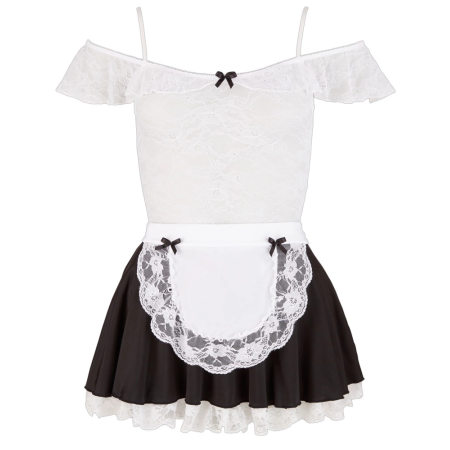 Cottelli Collection Maid-Inspired Dress L Adjustable Lace & Apron