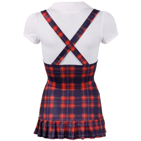 Cottelli Collection School Uniform Dress XL Chequered Blue/Red
