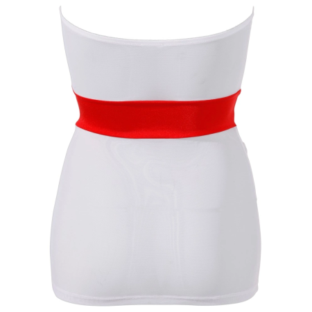 Cottelli Collection Nurse S Costume with Headband and Suspenders, White/Red