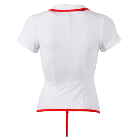 Cottelli Collection Nurse Uniform XL - White & Red, Short Sleeves
