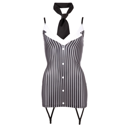 Cottelli Collection Secretary XL Black Office Dress with Adjustable Straps