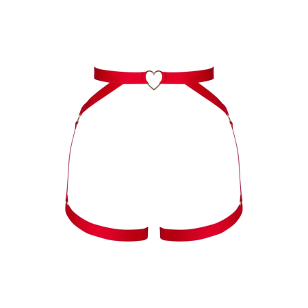 Obsessive Elianes Harness XL/2XL - Adjustable Gold Accent Belt