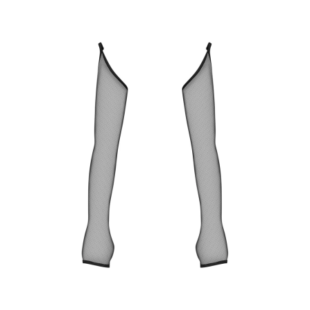 Obsessive Mesh Arm Sleeves Black XS/S - Elegant Long Fishnet Design