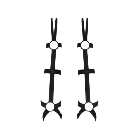 Obsessive Armares Strappy Black Arm Sleeves, Adjustable, Above Elbow