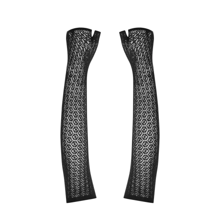 Obsessive A772 Black Mesh Arm Sleeves with Thumb Openings