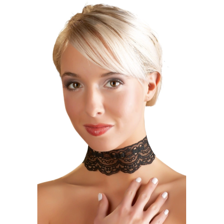Black Level Elegant Lace Choker with Adjustable Chains 30-45cm