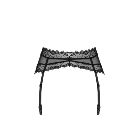 Obsessive Medilla Garter Belt XL/2XL - Black, Adjustable, Lace Finish