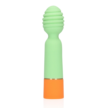 Loveline Ribbed Mini Intimate Device USB Rechargeable Spring Sage 11.5 cm