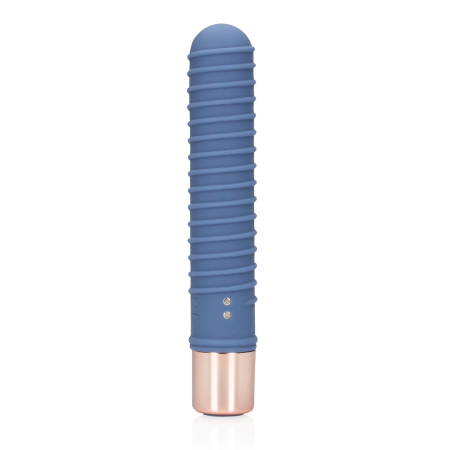 Loveline Ribbed Mini Intimate Device Blue Horizon Compact Size