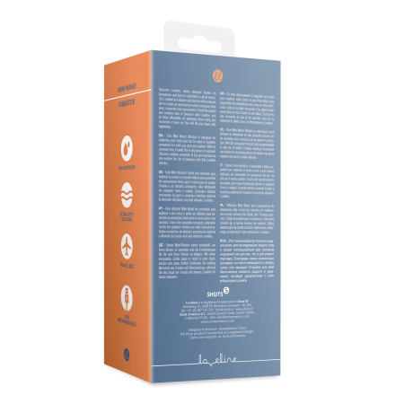 Loveline Mini Wand Blue Horizon - Compact Ribbed Personal Massager