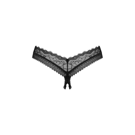 Obsessive Medilla Lace Panty XL/2XL Open Crotch Black